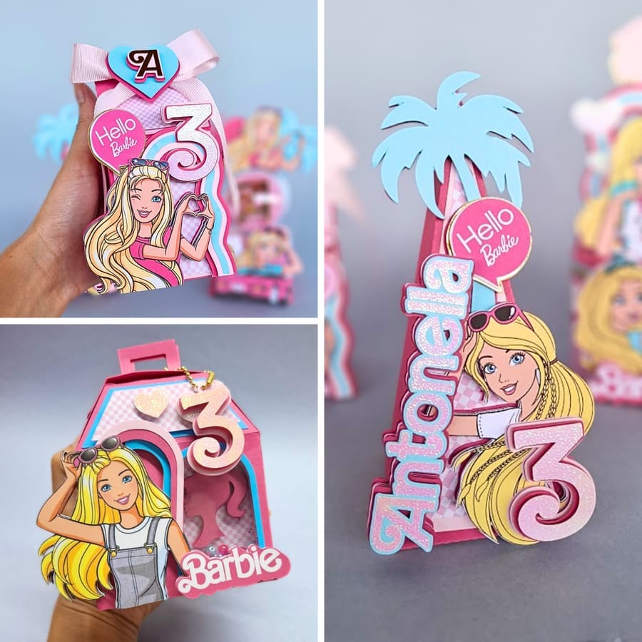 Kit Basic com caixas milk, pirâmide e maletinhas personalizadas